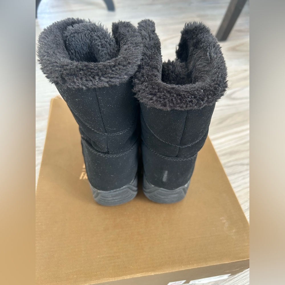 ✨Khombu Lily Lace Women's Black Fur-Lined Winter Boots 10 - Picture 5 of 8